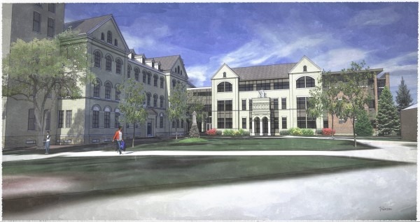 Saint Joseph Hall Rendering - East - Groundbreaking on March 6, 2015