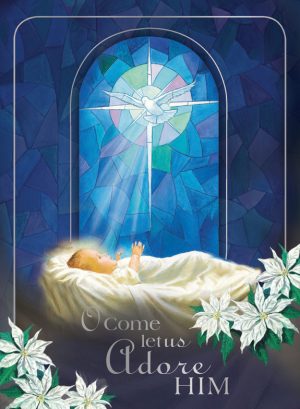O Come Let Us Adore Him - Christmas Card cover