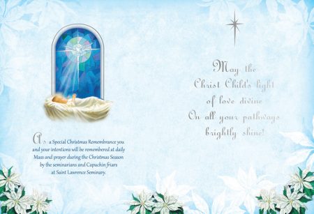O Come Let Us Adore Him - Christmas Card inside